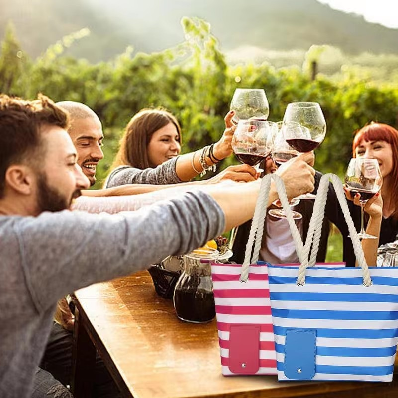 HAPPYHEAVENS™ - Wine Beach Canvas Tote Bag