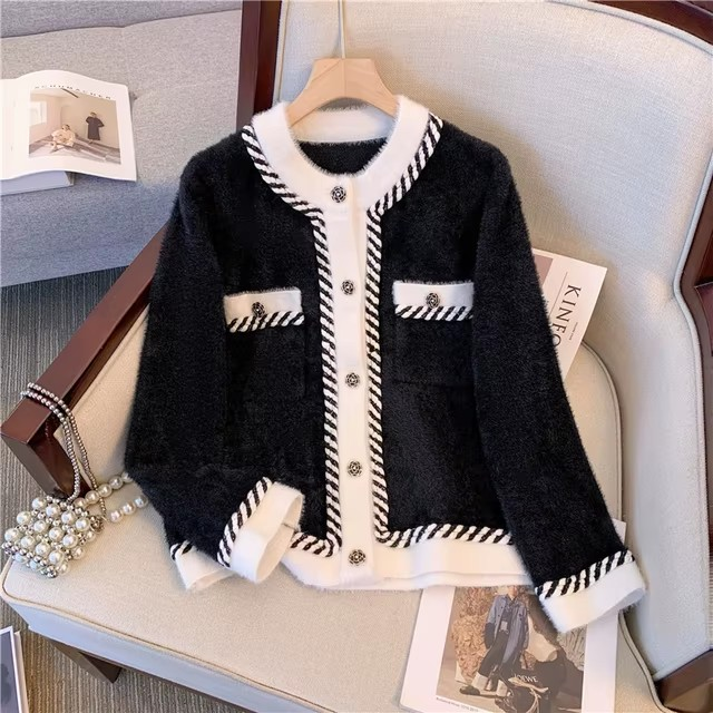 HAPPYHEAVENS™ - Tweed Button-Up Cardigan