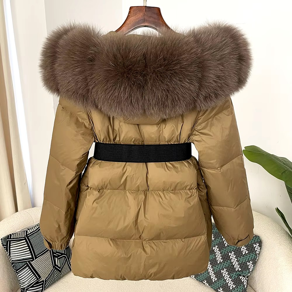 Women's Winter Parka with Real Fox Fur Collar - HAPPYHEAVENS™