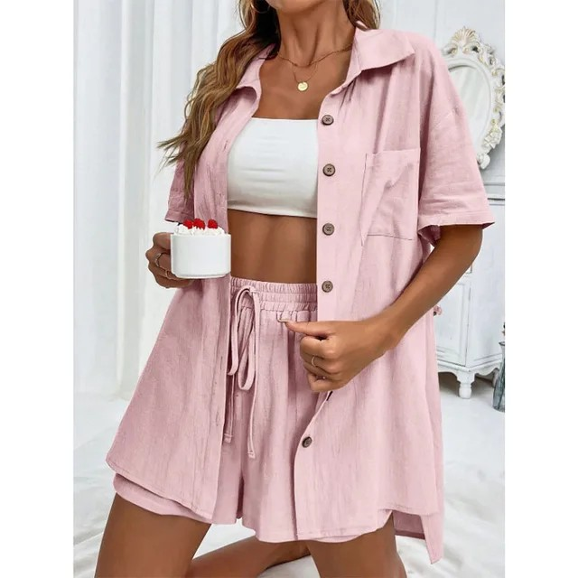 Elegant Summer Women's Linen Set - HAPPYHEAVENS™