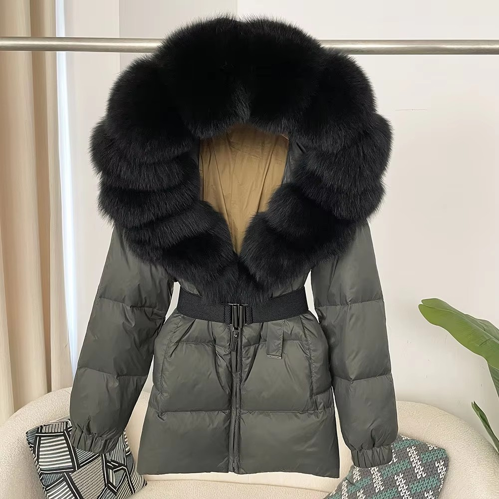 Women's Winter Parka with Real Fox Fur Collar - HAPPYHEAVENS™