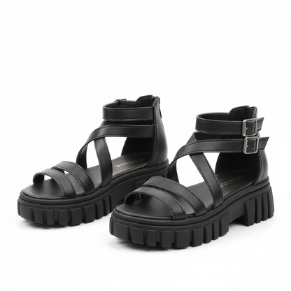 Black Nova chunky sandals - corrected design