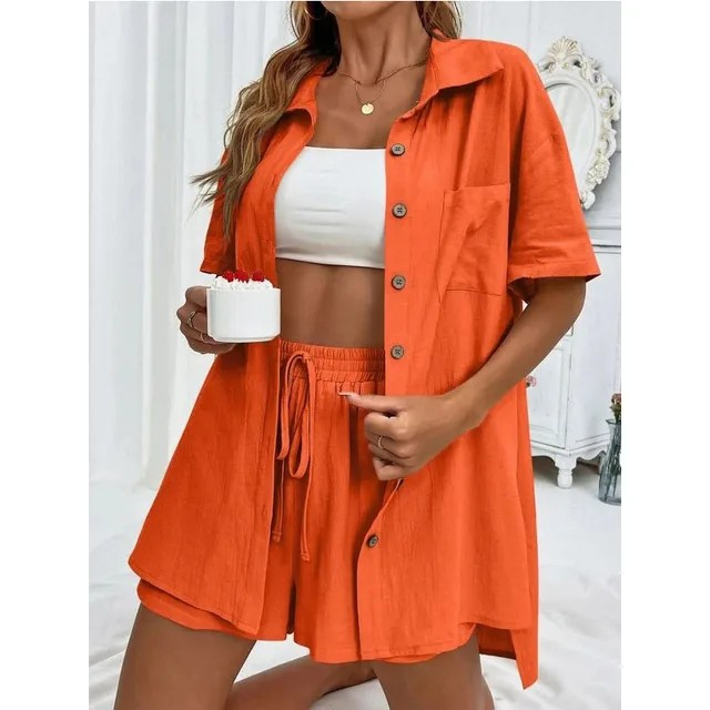 Elegant Summer Women's Linen Set - HAPPYHEAVENS™