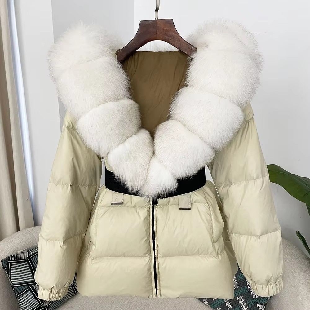 Women's Winter Parka with Real Fox Fur Collar - HAPPYHEAVENS™