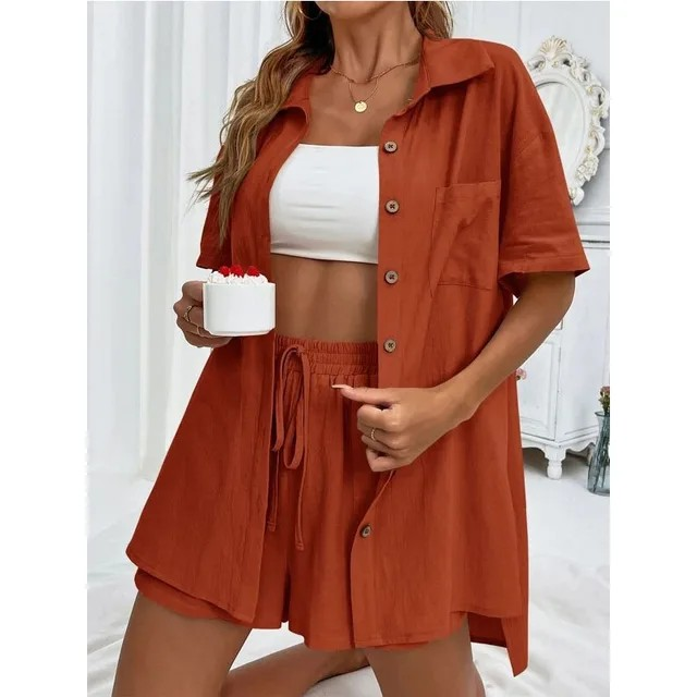 Elegant Summer Women's Linen Set - HAPPYHEAVENS™