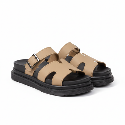 Khaki sandals product shot - corrected