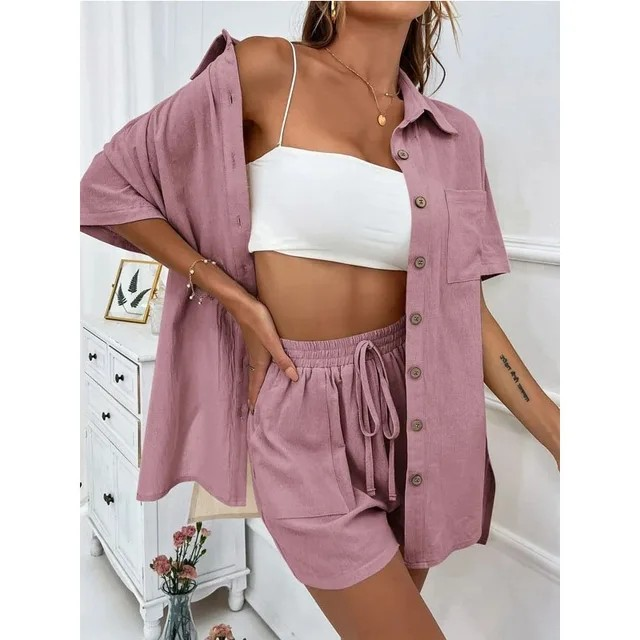 Elegant Summer Women's Linen Set - HAPPYHEAVENS™