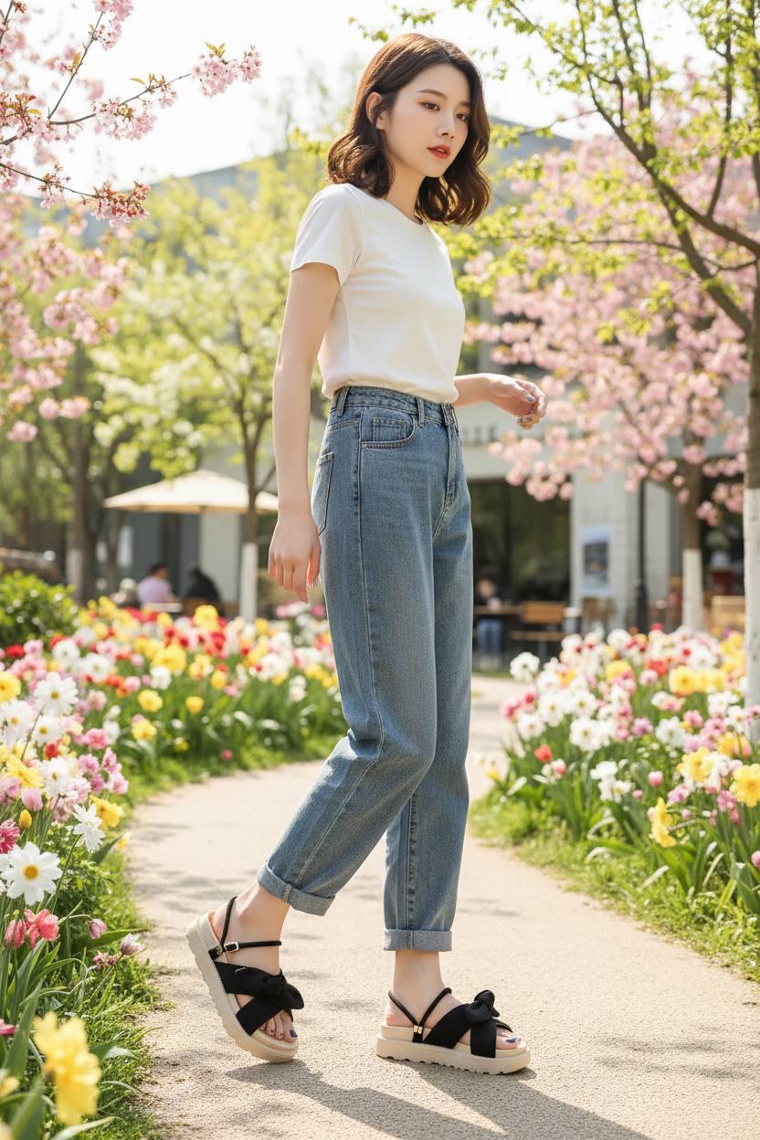 Mia sandals lifestyle - walking outdoors