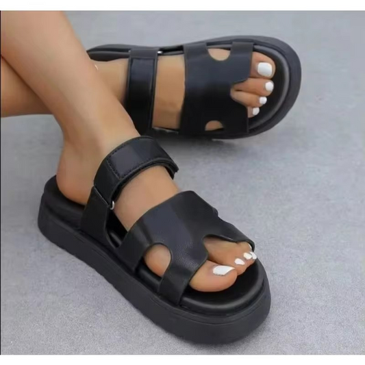 Elena™ – Premium Leather Adjustable Strap Sandals