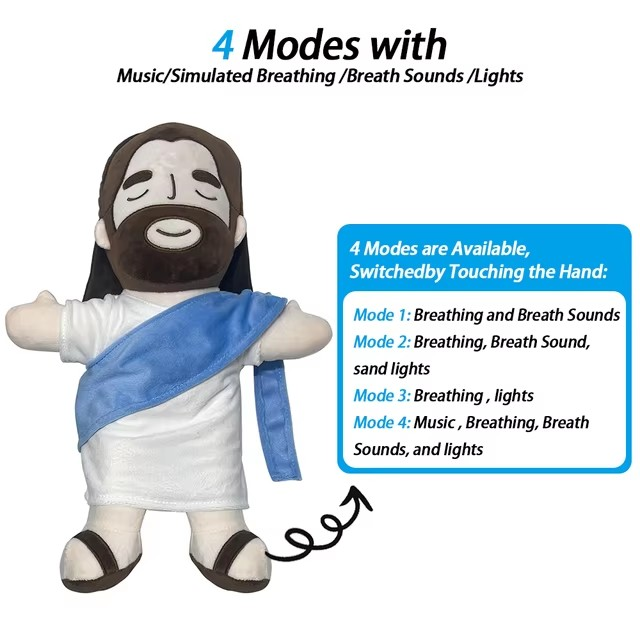 Breathing Jesus Plush Doll - HAPPYHEAVENS™