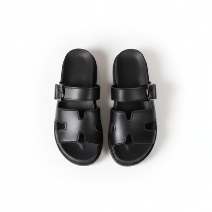 Top-down view of Aurora sandals - corrected