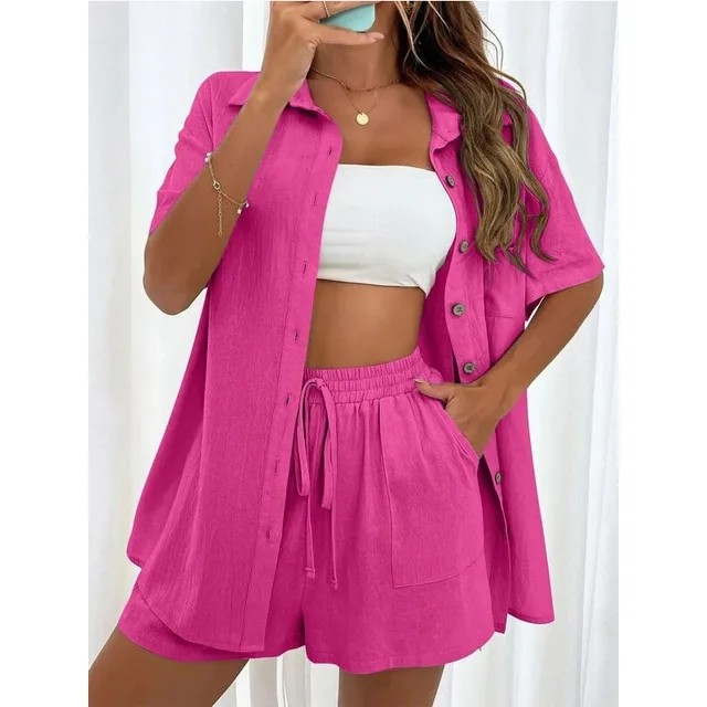 Elegant Summer Women's Linen Set - HAPPYHEAVENS™