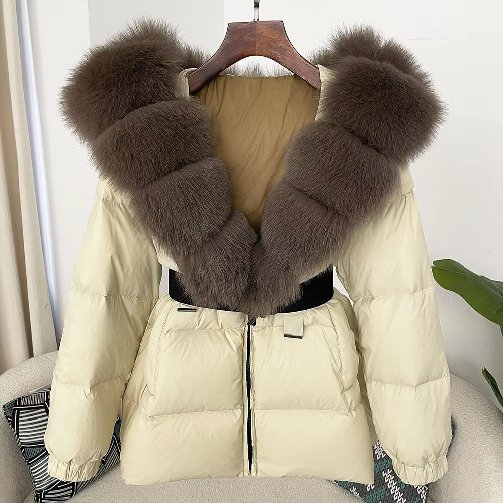 Women's Winter Parka with Real Fox Fur Collar - HAPPYHEAVENS™